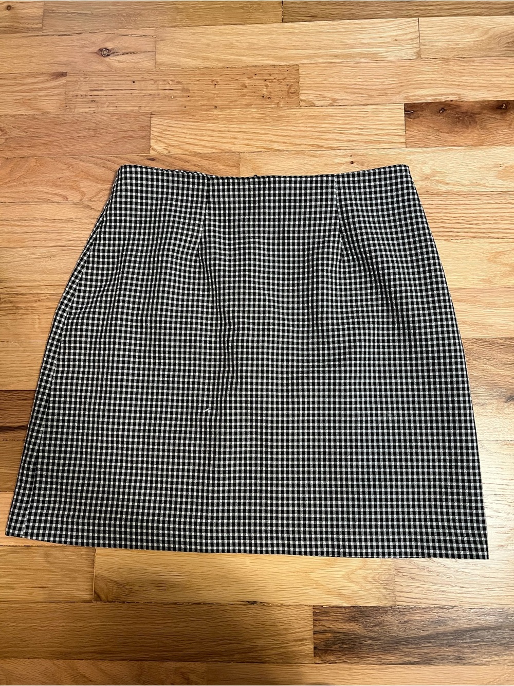 Vintage Black and White Gingham Mini Skirt